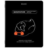 Тетрадь предметная МЕМЫ 48 л., TWIN-лак, БИОЛОГИЯ, клетка, подсказ, BRAUBERG в категории Тетради предметные