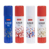 Клей-карандаш, 15 гр, PVP, ассорти 4 вида, Россия, Hatber в категории Клей-карандаш