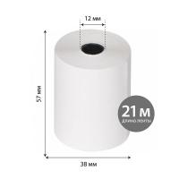 Термолента, 57*30*12 мм, активный слой ленты внешний, 21 м, 48 г/кв.м в категории Чековая лента