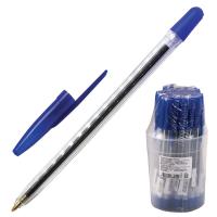 Ручка шариковая "111", СИНЯЯ, корпус прозрачный, узел 1,2 мм, линия письма 1 мм в категории Ручки шариковые
