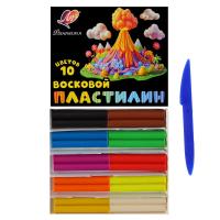 Пластилин, 10 цветов, 150 гр, восковой, стек, картонная коробка, Фантазия, Луч в категории Пластилин