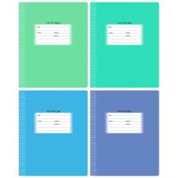 Тетрадь 12 л., частая косая линия с доп. горизонтальной BG "Школьная" в категории Тетради 12-24 листа