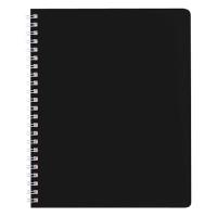 Тетрадь 96 л. клетка дв. спир., Hatber Черный бархат soft touch перф  в категории Тетради 40-48 листов