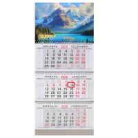 Календарь настенный, трехблочный, 30*69 см, на спирали, бегунок, Горный пейзаж, KLERK в категории Календари