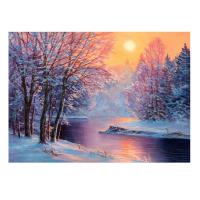 Картина по номерам 30*40 см, холст, на подрамнике Снежный пейзаж в категории Картины по номерам