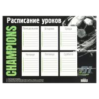 Расписание уроков, А4, бумага 115 г/кв.м, Champions, КОКОС в категории Расписание уроков