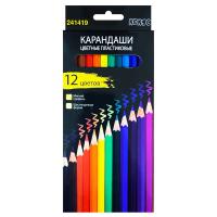 Карандаши цветные, 12 цветов, пластик, шестигранный, First, КОКОС в категории Карандаши цветные
