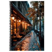Тетрадь, А4, 96 листов, клетка, на спирали, Городская улочка, Проф-Пресс в категории Тетради 60-200 листов