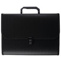 Папка-портфель, А4, пластик, 6 отделений, цвет черный, inФОРМАТ в категории Папки-портфели