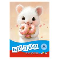 Набор белого картона, А4, 8 листов, немелованный, в папке, Сладкоежка, Апплика в категории Картон