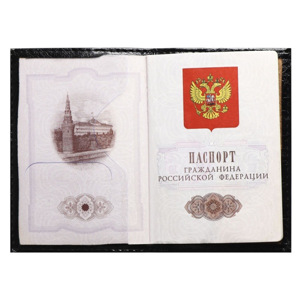 Обложка для паспорта натуральная кожа, цвет черный KLERK Символика в категории Обложки для документов
