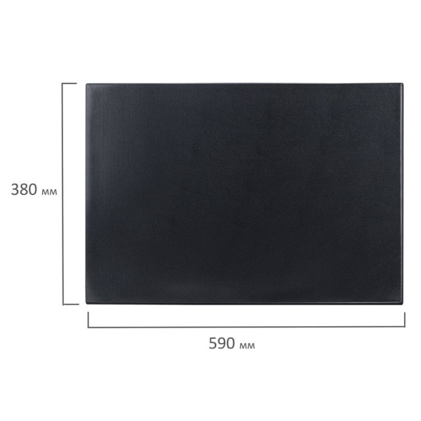Коврик-подкладка настольный для письма (590х380 мм), с прозрачным карманом, черный, BRAUBERG в категории Настольные покрытия детские