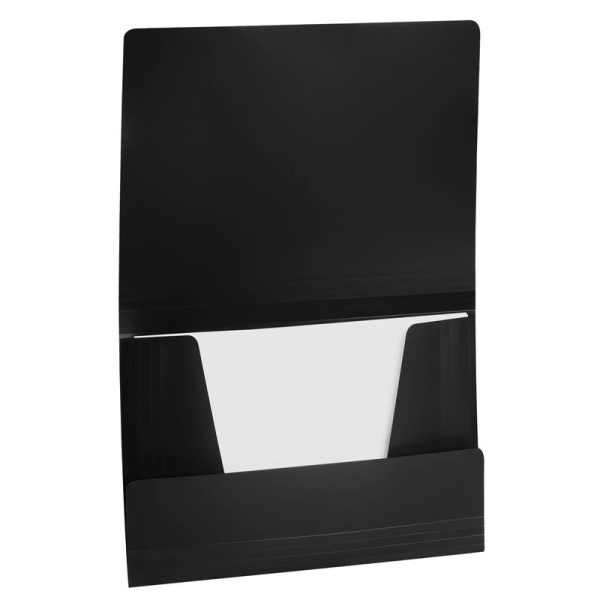 Папка на резинках BRAUBERG "Contract", черная, до 300 листов, 0,5 мм, бизнес-класс в категории Папки пластиковые на резинке, на кнопке