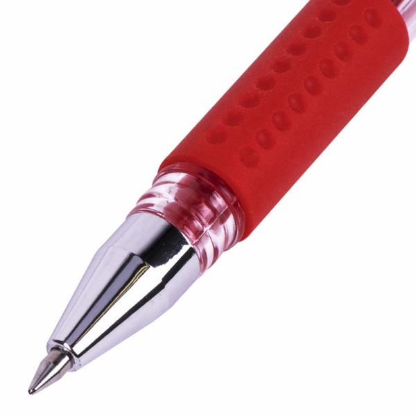 Ручка гелевая с грипом BRAUBERG "EXTRA GT", КРАСНАЯ, стандартный узел 0,5 мм, линия 0,35 мм в категории Ручки гелевые
