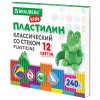 Пластилин классический BRAUBERG KIDS, 12 цветов, 240 г, стек, ВЫСШЕЕ КАЧЕСТВО в категории Пластилин