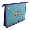 Папка для тетрадей А4, картон, пластик, на молнии сверху, для девочек Чиби КОКОС  в категории Папки школьные