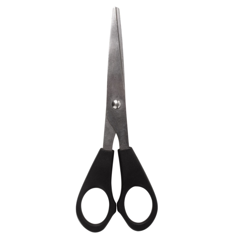 Ножницы STAFF Basic 140 мм, чёрные, ПВХ чехол с европодвесом в категории Ножницы офисные