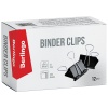 Зажимы для бумаг 51 мм, 1 упаковка, 12 шт., Berlingo, черные, картонная коробка в категории Зажимы для бумаг
