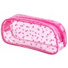 Пенал-косметичка BRAUBERG LUCENT на молнии, прозрачный, "Hearts", 21х5х9 см в категории Пеналы мягкие