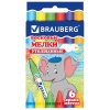 Восковые мелки утолщенные BRAUBERG, 6 цветов в категории Мелки / карандаши восковые Восковые мелки утолщенные BRAUBERG, 6 цветов в категории Мелки / карандаши восковые