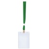 Бейдж вертикальный, 87*120 мм, пластик, клип, тесьма, зеленый ДПС  в категории Бейджи и держатели